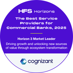 HFS Horizons The best service providers for commerical banks 2025 badge