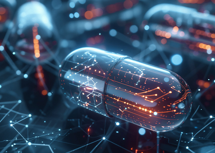 Tablet shapes with digital circuits inside