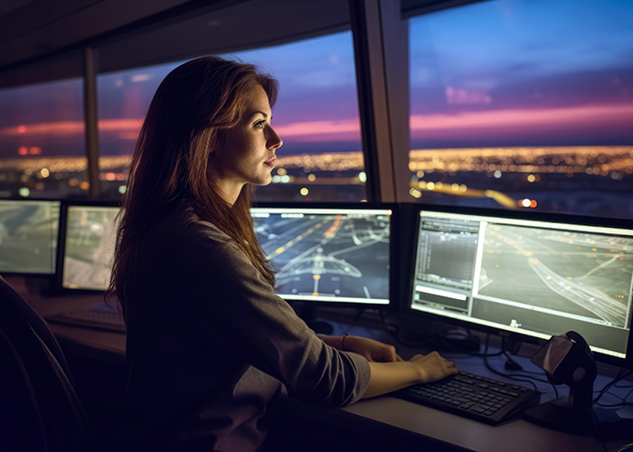 A woman ATC worker