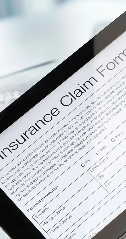 Insurance claim form